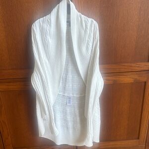 Chaps Women's Cream Cable Knit Cardigan